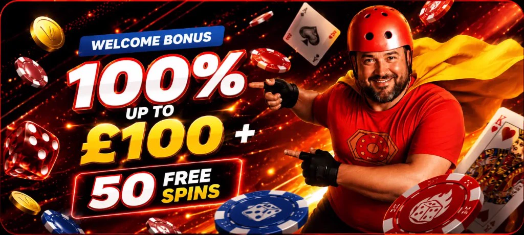 VegasHero Bonus: 100% up to &pound;100 + 50 free spins