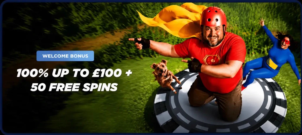 VegasHero welcome package: 100% up to &pound;100 + 50 free spins