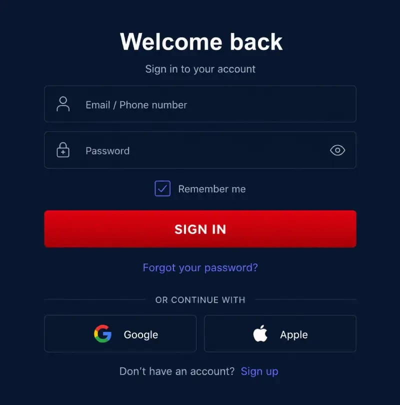 VegasHero Login &mdash; Sign in to your account